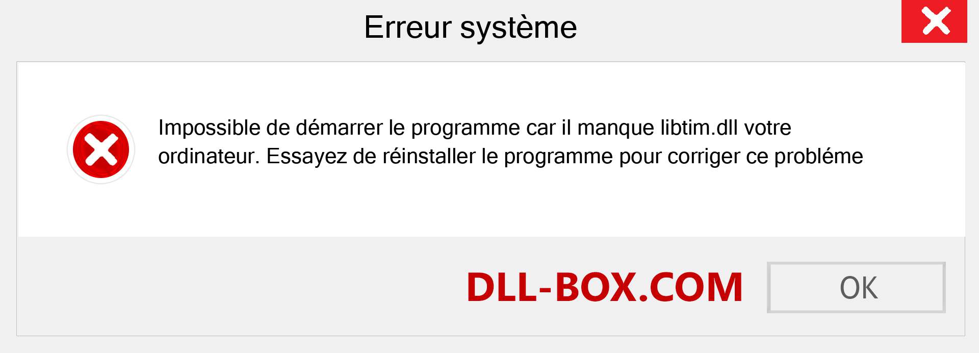 Le fichier libtim.dll est manquant ?. Télécharger pour Windows 7, 8, 10 - Correction de l'erreur manquante libtim dll sur Windows, photos, images